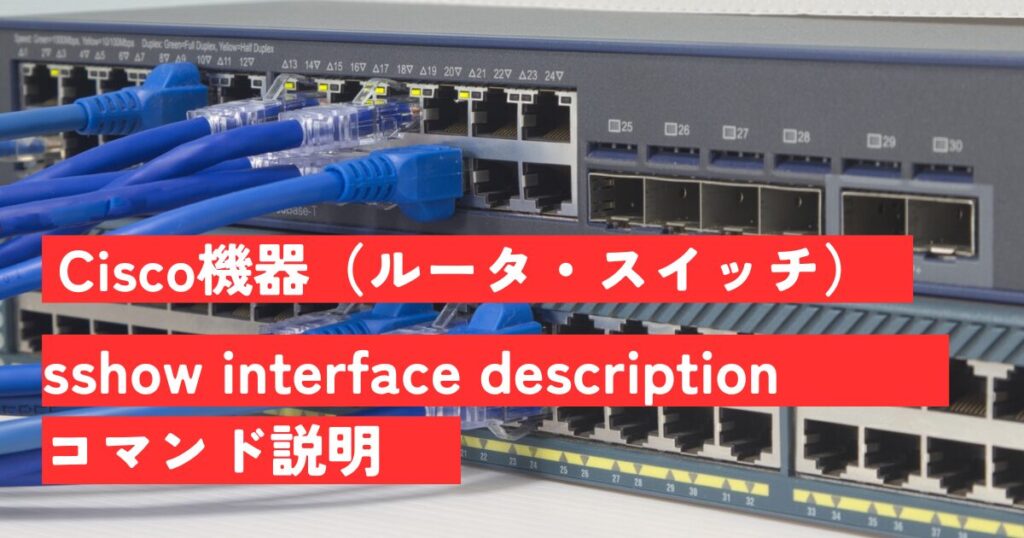 【Cisco】show interface descriptionコマンド説明 | チータラブログ